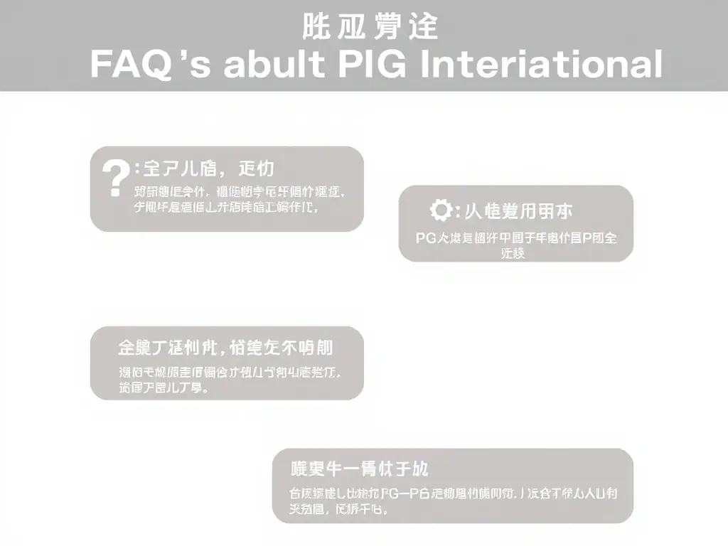 A visually appealing graphic representing the FAQ section, featuring icons and concise text snippets addressing common questions about 巅峰国际 and its services. The graphic should convey clarity, transparency, and a commitment to user satisfaction.